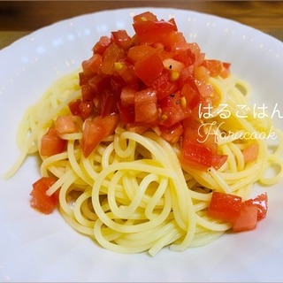 お酢でさっぱり♪トマトの冷製、夏パスタ